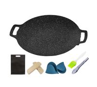de Cuisson de Camping Portable | Poêle en Fonte Style Coréen avec Revêtement Antiadhésif | de Cuisson Multifonctionnelle Portable pour Camping, Pique-nique, Barbecues en Extérieur et Fêtes dans