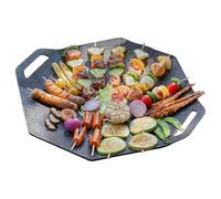 de cuisson portable - Korean Grill Medical, Stone Coated Non -Stick | Grill poêle à la maison en plein air, évacuation de l'huile de boulangerie frite octogonale, résistante à la chaleur