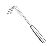 de culture à la main, cultivateur à main de jardin - Cour de paille de paille ratissant en acier inoxydable,Manuel ergonomique manuel aussi le jardin désherbage pour cultiver, desserrer