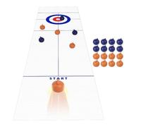 De Curling De Table - Ensemble De Tapis De De Palets D'intérieur Portable De 53 Pouces, De Sport Familial Multifonctionnel, Pierres À Roulement À Billes en Acier | Divertissement De Bureau