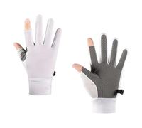 de Cyclisme, 2 de Sport sans Doigts, à Texture Antidérapante avec Protection Solaire, Idéaux pour Le Cyclisme, la Conduite et la Pêche (White)