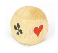 Dé d'atout du jeu de Belote en bois