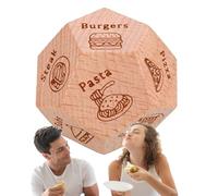 Dé de décision alimentaire - Bois 3 x 3 x 3 cm | Dés amusants de citations de couple en bois pour les repas romantiques : dés de rendez-vous nocturnes, cadeaux amusants d'anniversaire de la