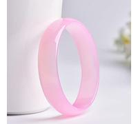 de de en Jade Rose de Fleur de Glace Naturelle pour Femmes, chalcédoine Rose Agate Bangle, envoyez Maman, envoyez sa Petite Amie, avec Une boîte à Bijoux, 60 mm