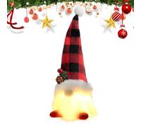 de décorations de Noël avec lumières,s d'ornements d'arbre de Noël - s suspendues s de Noël en peluche LED sans visage | Ornements de vacances, pendentifs de noël lumineux au nez rouge pour noël