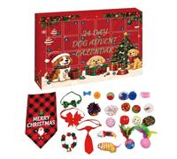de dentition interactif pour chien de Noël 24 pièces | Jouets de Noël pour chien pour faire ses dents, réduire, jouer, voyage, plage, piscine, parc, cour, maison, jardin