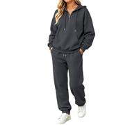 de détente en polaire douce et confortable, composé d'un pantalon de joggin | Les Survhiverment Pour Femme Costume Hiver Vintage Thermique Pastel Basique Wide Color Ecossais Corset Tricot