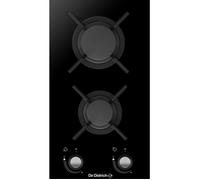 BRANDT - Domino gaz DPG3301B, 2 foyers gaz, Surface verre