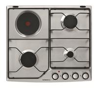 De Dietrich DPE7610XM - Fascination Collection - table de cuisson gaz et électrique - 4 plaques de cuisson - Niche - largeur : 56 cm - profondeur : 49 cm - acier inoxydable