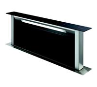 De Dietrich Fascination DHD7961B - Hotte - Courant descendant télescopique - Niche - largeur : 85.7 cm - profondeur : 11.7 cm - evacuation & recyclage - verre inox/noir Verre inox/noir G