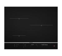 de dietrich table de cuisson à induction 65cm 3 feux 7400kw noir dpi7570xt