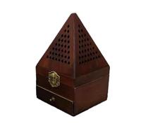 De Diffuseur D'encens en Bois Fait À La Main pour Décoration Esthétique Pendaison Crémaillère en Forme Pyramide