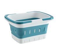 De Douche, Fourre-Tout De De Douche en Plastique, 28x20x15cm, Petit Pliable avec Poignées, Organisateur De Toilettes De Salle De Bain, Conteneur De Rangement Portable, Porte-Toilet