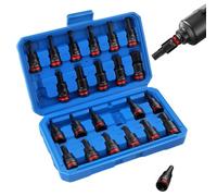 de douilles pour perceuse hexagonaux standard H3-H14, carré 3/8 pouce | Coffret de 24 douilles métriques en chrome-vanadium à cliquet pour camion, électroménager, équipement jardin, machines,