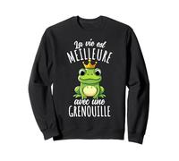 De drôles de Petites Grenouilles, la Vie est Meilleure avec Une Grenouille Sweatshirt