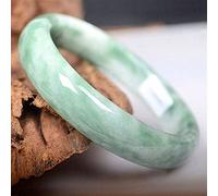 de en Jade Vert Naturel Authentique Accessoires de Bijoux à Charme sculpté à la Main Amulet pour Hommes Femmes Cadeaux Chanceux (Couleur de gemme: 54-56 mm)