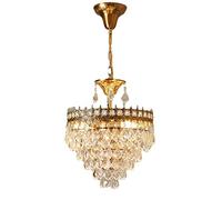 de, européen cuivre Cristal plafonnier Lampe Luxe Couronne française Petit Salon Chambre à Coucher Pendentif lit Clair