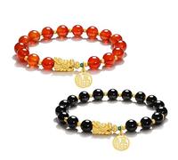 de Feng Shui, Agate Antique Dragon têtes dorées Feng Shui 2025 Talisman Chakra équilibrage