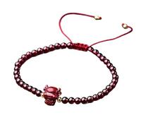 de Feng Shui, de Richesse Feng Shui Cinnabar Heaing Crystal Garnet Luck Charm pour Ox Strong Talisman Red pour Bonne Chance Prosperité