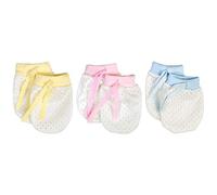 De feuilles 3 pièce Moufles Nouveau né en Coton Gant Bébé Naissance Anti-griffures Mitaines sans égratignures Souple (1-18 mois, Lot de 3)