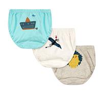 De feuilles 3PCS Culotte en Coton Bébé Garçon Fille Shorty Boxer sous-Vêtement Slip Moitf Imprimé Carton Mignon Souple Confortable