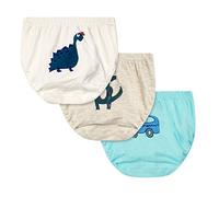 De feuilles 3PCS Culotte en Coton Bébé Garçon Fille Shorty Boxer sous-Vêtement Slip Moitf Imprimé Carton Mignon Souple Confortable