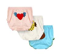 De feuilles 3PCS Culotte en Coton Bébé Garçon Fille Shorty Boxer sous-Vêtement Slip Moitf Imprimé Carton Mignon Souple Confortable