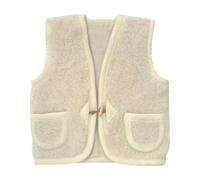 De feuilles Bébé Gilet Veste Hiver Boutonnée Molleton Doublure Chaude Epaisse Cardigan Manteau sans Manche Doublé Pelucheuse pour 0 à 18 Mois