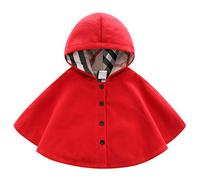 De feuilles Cape à Capuche Bébé Fille Poncho Manteau Manches Longues Doux et Confortable