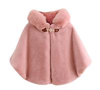 De feuilles Cape à Capuche Bébé Hiver Blousons Capuchon Fausse Fourrure Poncho en Coton Souple Mignon pour Fille Fillette Automne