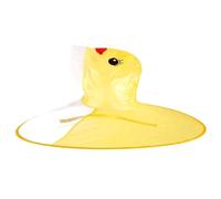 De feuilles Cape Poncho de Pluie Imperméable 2 en 1 Enfant Garçon Fille Créatif Chapeau de Pluie Forme Canard UFO Pliable Portable Style Mignon
