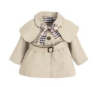 De feuilles CHIC-CHIC Blouson Coupe-vent Veste Blazar Fille Manche Longue - Manteau Automne D'hiver pour Enfant Carreau Cape