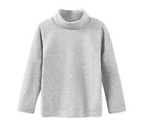 De feuilles Haut Pull-Over Eanfant en Coton Col Roulé T-Shirt Top Manches Longues Pullover Couleur Pure Souple Chaud pour Garçon Fille