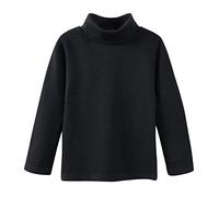 De feuilles Haut Pull-Over Eanfant en Coton Col Roulé T-Shirt Top Manches Longues Pullover Couleur Pure Souple Chaud pour Garçon Fille