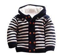 De feuilles Pull Gilet en Tricoter Jacquard Bébé Garçon Fille Vest Manteau à Capuche Blouson Manches Longues Hiver