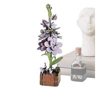 de Flores 3D Kit de construction de fleurs | Kit d'artisanat de rose simulée de bricolage, jouet 3D en bois de 16 cm, modèle de fleur d'assemblage créatif pour