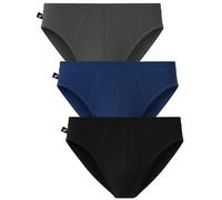 de fonseca Ensemble de Slips pour Homme en Coton (Paquet de 3) - Slips Homme Doux en Coton, Blanc, Gris, Noir ou Bleu - Tailles M à XXL, XXL