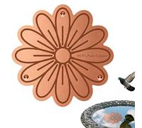 de fontaine en cuivre - 0,6 mm d'épaisseur, support à trois points, accessoire aviaire purifiant, insert réfléchissant circulaire | Amélioration de la prévention de l'oxydation dans les cours