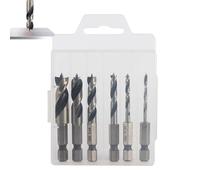 de forets à bois 6 pièces en acier rapide pour menuiserie | coffret de forets pour métaux pour mécaniciens automobiles réparation entretien garage bricolage travaux assemblage