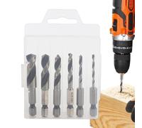 de forets à bois coffret de 6 outils à changement rapide en acier | de Forets Hélicoïdaux à Bois pour mécaniciens automobiles réparation entretien garage bricolage travaux assemblage