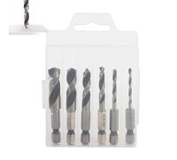 de forets à bois de 6 mèches hexagonales à changement rapide en acier | coffret de forets pour métaux pour réparation et entretien automobile, garage, atelier, industriel, assemblage et