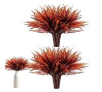 de fougère Boston Artificielle - végétation Fausse réaliste, Ferns Boston résistant aux UV | Automne Vert 2 pièces Accent décoratif jardinière extérieure pour Porche Diapositive Salon Patio d