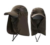 De Gendarme en Bois pour de Soleil en Plein pêche randonnée Casquettes avec Couverture de Cou Visage 50 + Accessoires de vêtements de Sport en Plein Jaune Enfant (Green, One Size)