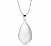De Grossesse Collier Goutte Effet Brossé Argent TU