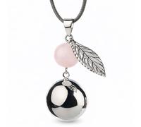 De Grossesse Collier Perle Et Feuille Argent TU