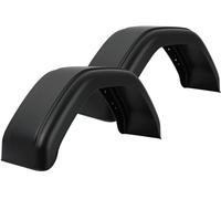DE HAAN Kit de deux garde-boue simples 14 à 15 pouces en plastique pour remorque 750 x 220 mm passage de roue avec trous comme protection anti-boue véhicule utilitaire