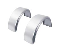 DE HAAN Kit de deux garde-boue simples 15 à 16 pouces en acier galvanisé pour remorque 800 x 240 mm passage de roue en métal comme protection anti-boue pour utilitaire