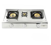 De Haute Qualité Acier Inox Cuisinière à Gaz 3 Flame LPG 10,0 Kw Camping