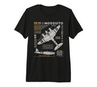 de Havilland Mosquito Fighter Bomber | British WW2 RAF DH.98 T-Shirt Haut de Gamme