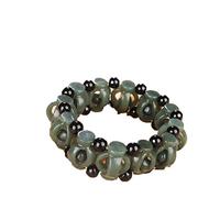 de Jade Hetian Naturel, modèles pour Hommes, Come and Run, Gravure Creuse Lu Lutong pour inverser Les Bracelets en Jade Qiankun